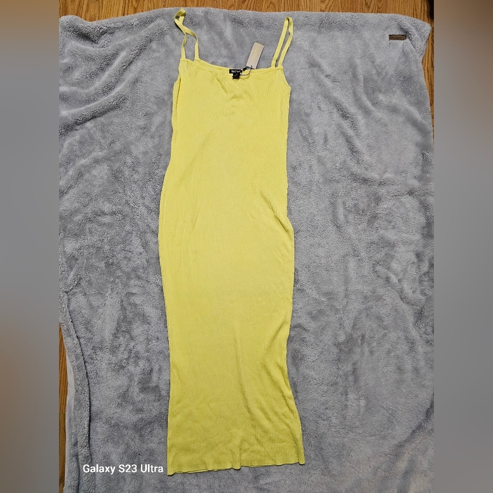 Boohoo Yellow Maxi Dress